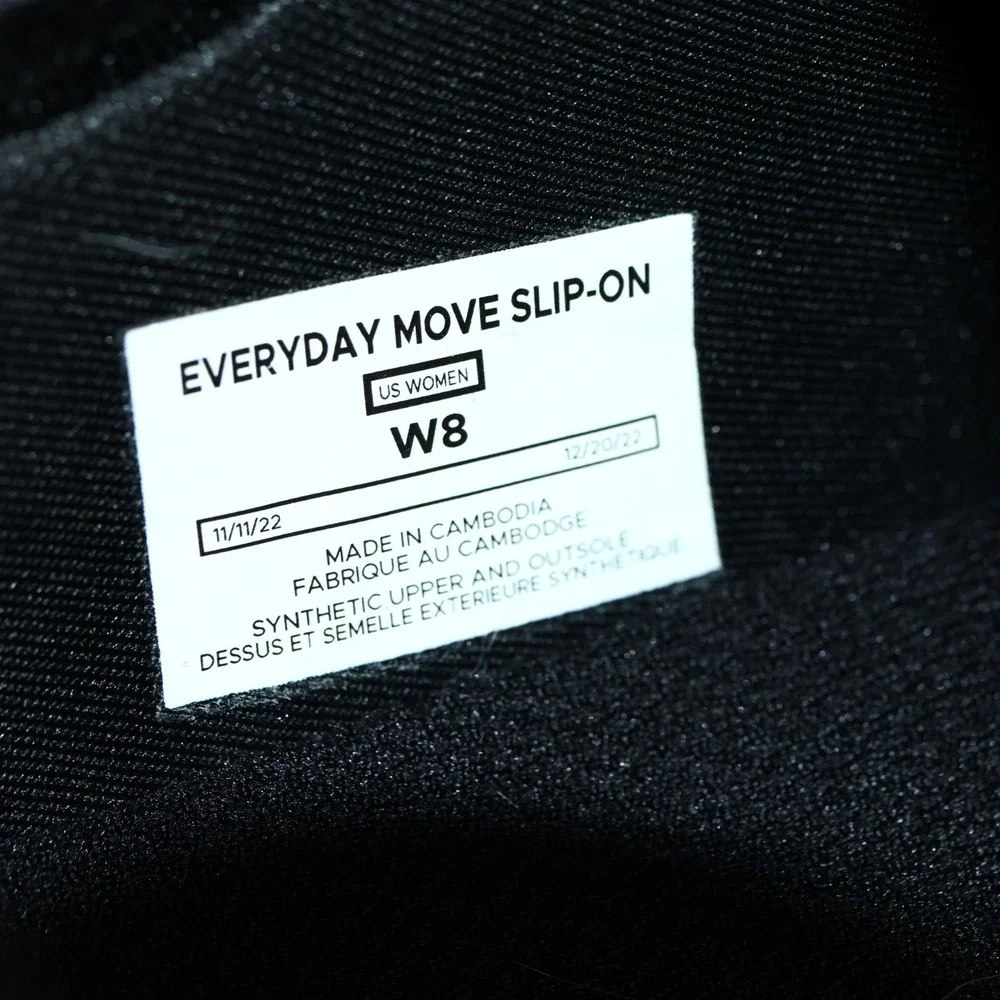 Vessi Womens Everyday Move Slip-On Sneaker Size 8 Waterproof Black Comfort Shoes